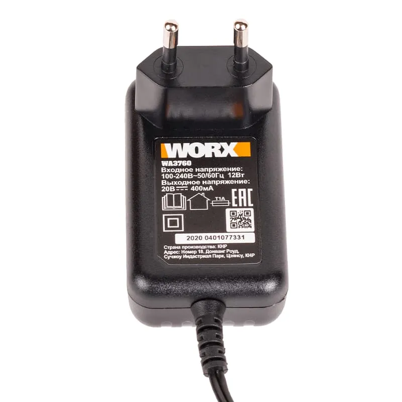 Зарядное устройство WORX WA3760 20V 0,4А — детальное фото
