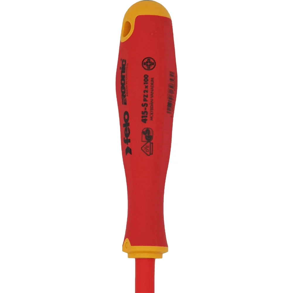 Диэлектрическая отвертка Felo PZ 2х100, E-Slim Ergonic 41529390 — детальное фото