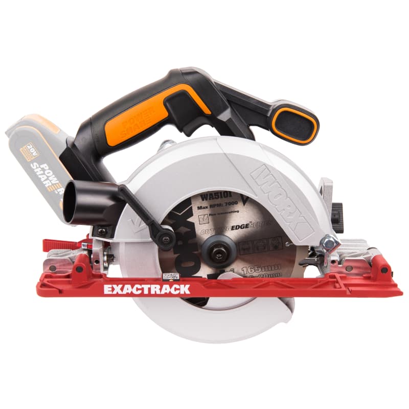 Дисковая пила WORX WX530 20V 165мм аккумуляторная, с 2Ач АКБ и 2А зарядкой