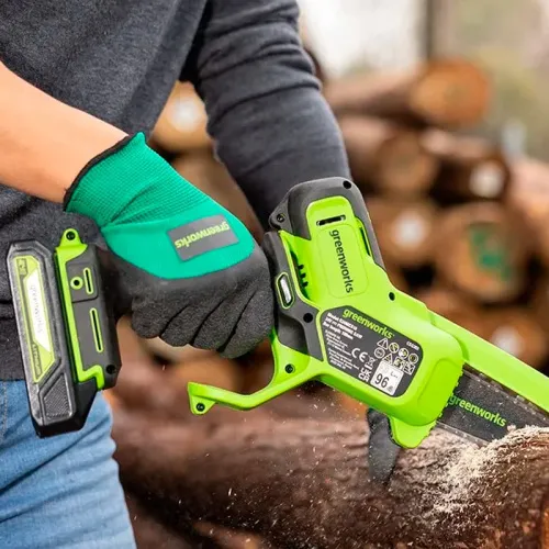 Цепная мини-пила Greenworks G24MCS10 24V 2008207 (10 см) аккумуляторная — детальное фото