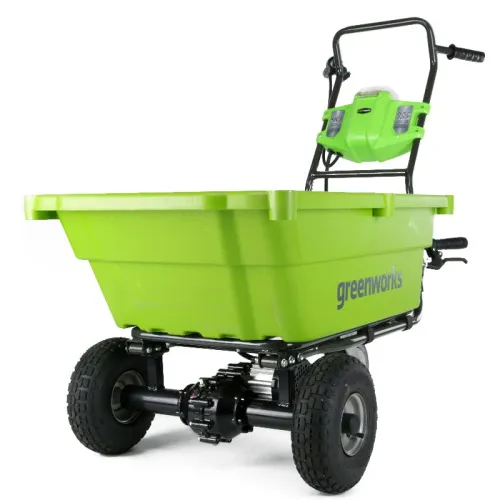 Тележка садовая самоходная Greenworks G40GC 40V 7400007 (106 л) аккумуляторная — детальное фото