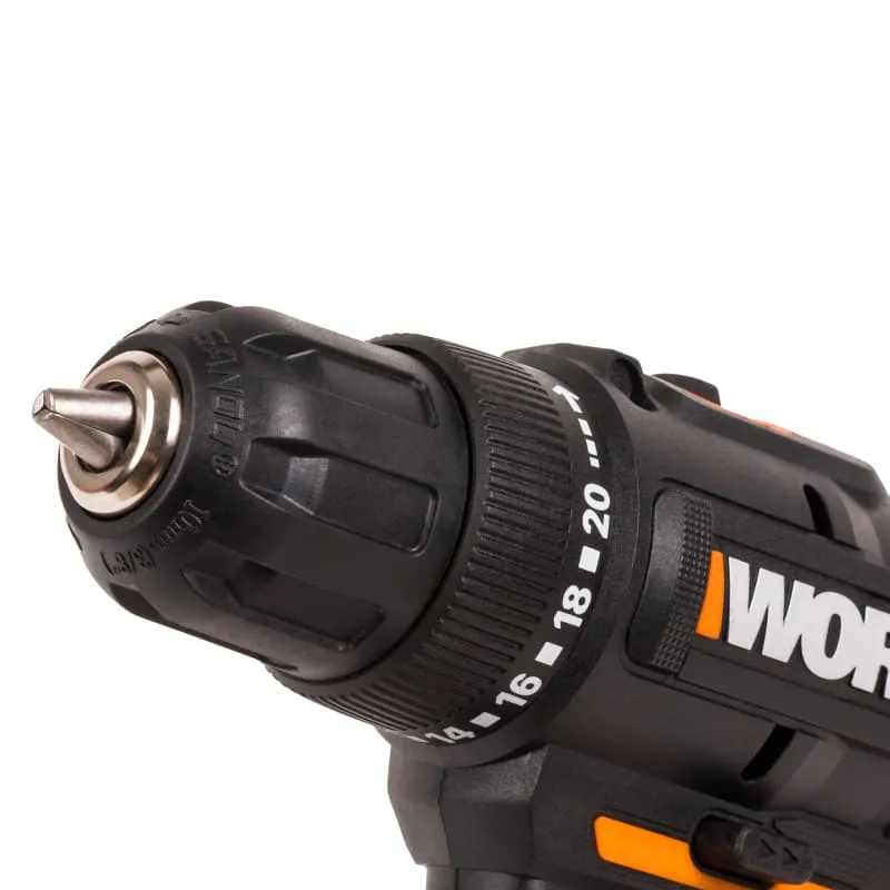 Дрель-шуруповерт WORX WX100 20V 30Нм аккумуляторная — детальное фото