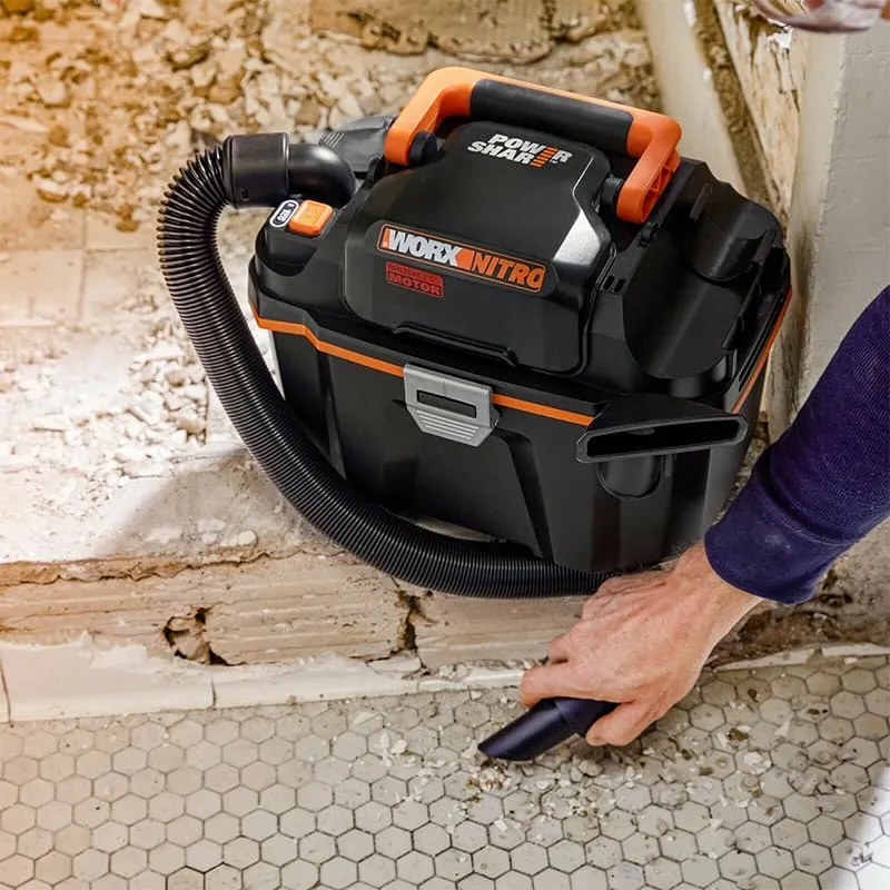 Пылесос хозяйственный для сухой и влажной уборки WORX NITRO WX031.9 20V аккумуляторный — детальное фото