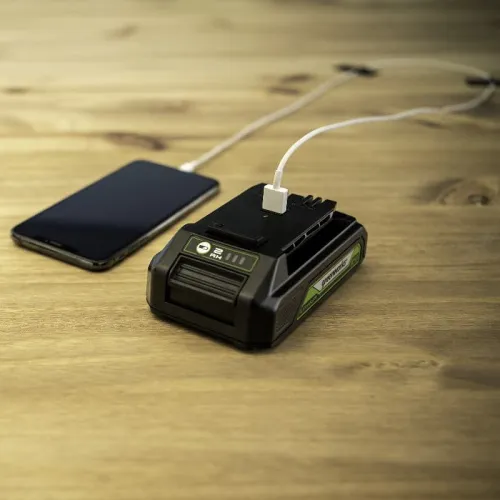 Аккумулятор с USB разъемом Greenworks G24USB2 24V 2939207 (2 Ач) — детальное фото