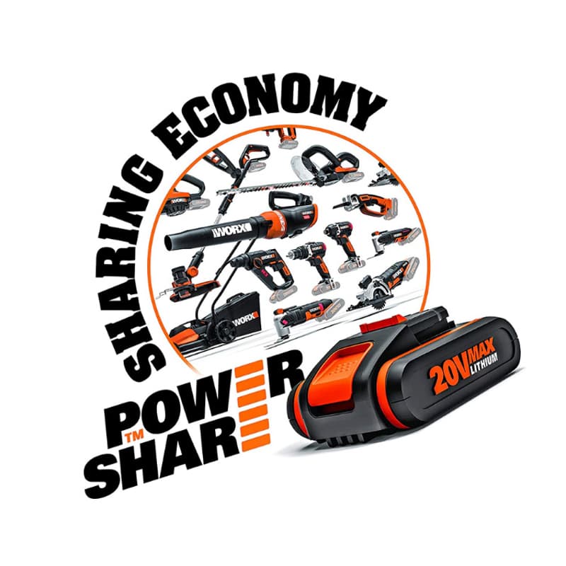 Комплект WORX WA3604 20V: аккумулятор 4Ач и зарядное устройство 2А — детальное фото