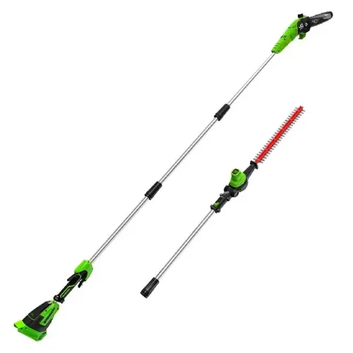 Высоторез-кусторез 2-в-1 аккумуляторный Greenworks 40V G40PSH 1303907, без АКБ и ЗУ