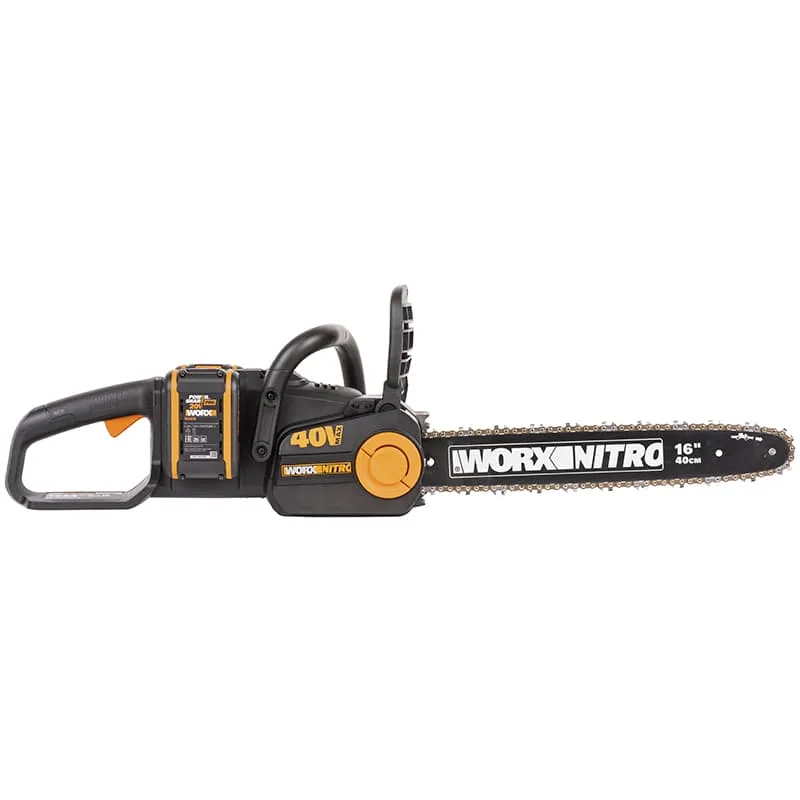 Пила цепная компактная WORX NITRO WG385E 40V 40см аккумуляторная бесщеточная — детальное фото