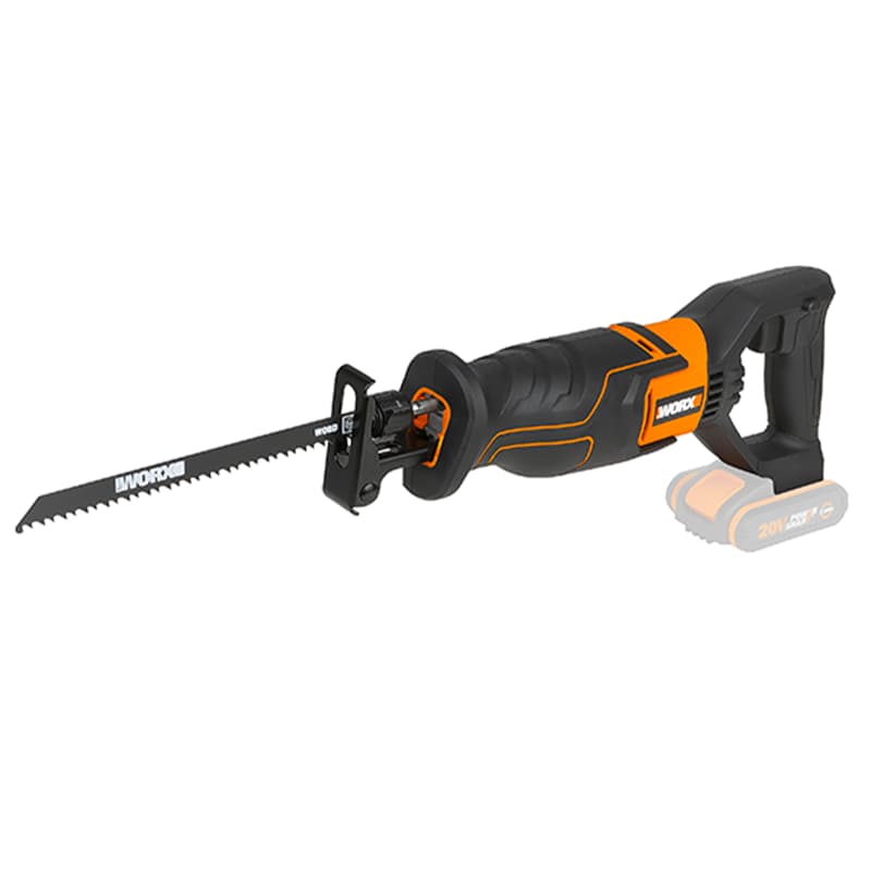 Сабельная пила WORX WX500 20V аккумуляторная, с АКБ на 2 А*ч и ЗУ