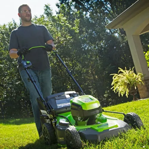Газонокосилка самоходная Greenworks GD60LM46SP 60V 2502907 (46 см) бесщеточная аккумуляторная — детальное фото