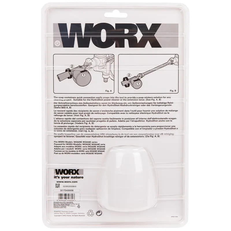 Пенопреобразователь WORX WA4036 для аккумуляторной мойки высокого давления — детальное фото