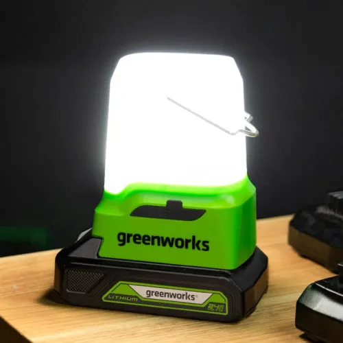 Фонарь светодиодный Greenworks G24LA500 24V 3501007 (500лм) аккумуляторный — детальное фото