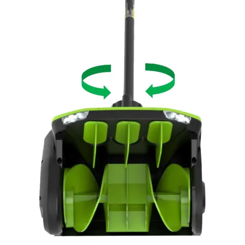 Снегоуборочная лопата Greenworks GD40SS2 40V 2603107 (30 см) с регулируемым направлением выброса бесщеточная аккумуляторная — детальное фото