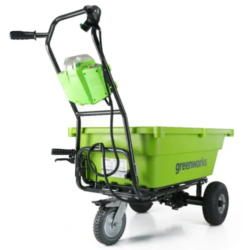 Тележка садовая самоходная Greenworks G40GC 40V 7400007 (106 л) аккумуляторная — детальное фото