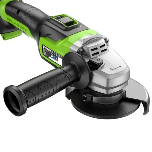 Угловая шлифмашина (болгарка) Greenworks GD24AG 24V 3200207 (125 мм) бесщеточная аккумуляторная — детальное фото